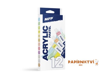 Akrylové barvy set pastel+metal 12 x 12ml 6300392