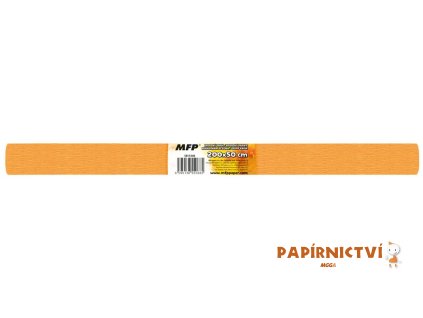 Krepový papír role 50x200cm oranžová světlá