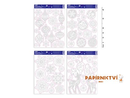 Okenní fólie vánoce glitr VA012 8885732