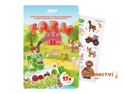Samolepková kniha Farma, 12x18cm, 17 samolepek 1032392