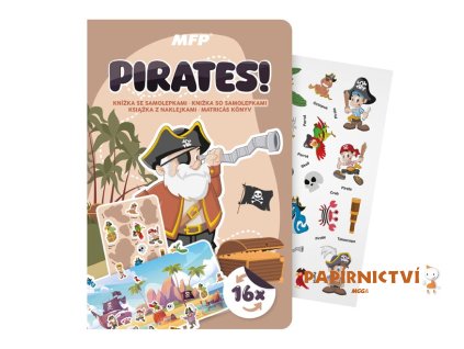 Samolepková kniha Piráti, 12x18cm, 16 samolepek 1032393