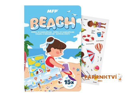 Samolepková kniha Pláž, 12x18cm, 15 samolepek 1032394