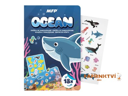 Samolepková kniha Oceán, 12x18cm, 18 samolepek 1032395