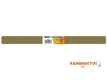 Krepový papír role 50x200cm hnědý světlý