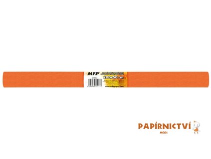 Krepový papír role 50x200cm oranžový tmavý
