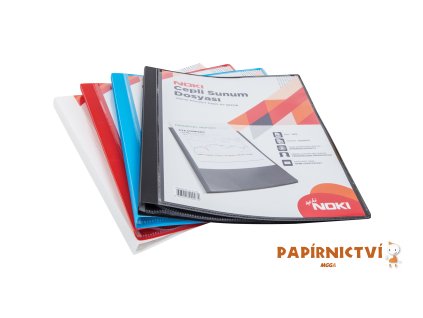NOKI Prospektová kniha A4 s kapsou, 10 kapes, černá