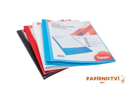 NOKI Prospektivá kniha A4 s kapsou, 20 kapes, černá