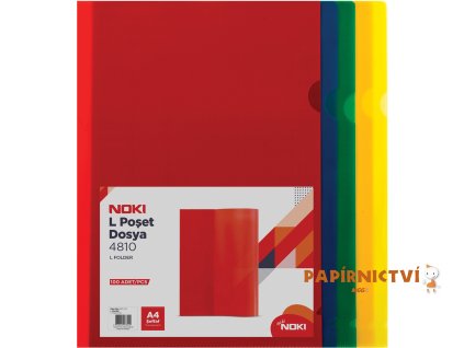 NOKI PP L-kapsa A4, červená, 100 ks