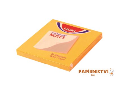 NOKI Bloček MEMO 75x75 oranžový