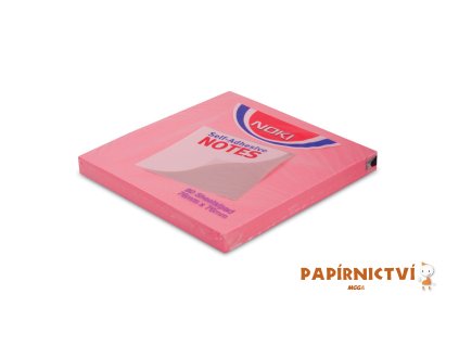 NOKI Bloček MEMO 75x75 růžový
