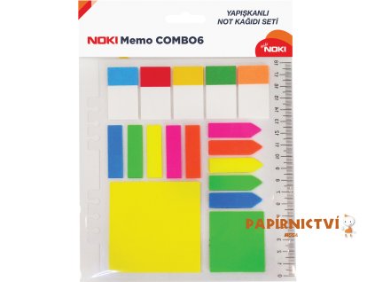 NOKI Sada samolepících bločků a záložek NOKI, bílá
