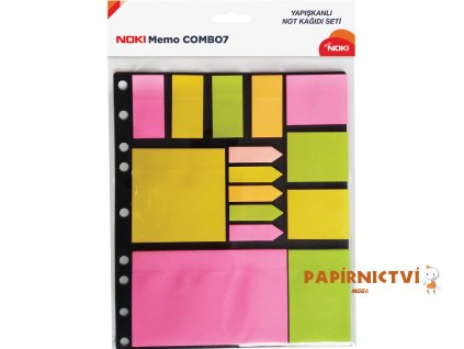 NOKI Sada samolepících bločků a záložek NOKI, černá