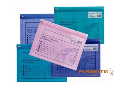 SNOPAKE, Kapsa na zip Zippa-Bag S, A4, electra mix barev