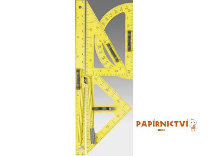 WISSNER, Sada rýsovacích potřeb na tabule, žlutá