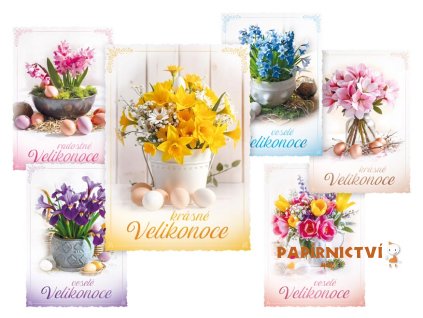 Pohlednice velikonoce 128 D výsek+UV 1300177