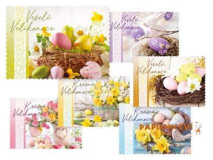 Pohlednice velikonoce 117 D výsek+UV 1300154