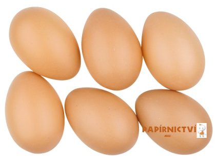 Vajíčka plastová 8 cm bez šňůrky, 6 ks v sáčku, hnědá 9992
