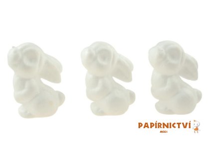 Zajíčci z polystyrenu 7cm, 3ks
