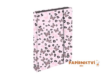 Box na sešity A4 Jumbo OXY NEXT Butterfly pink 1-46025