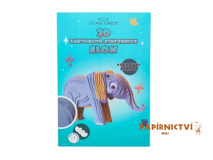 3D kartonová stavebnice CONCORDE Slon A372
