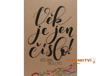 Přáníčko BeBechy – recyklovaný papír - Věk BPR1-77