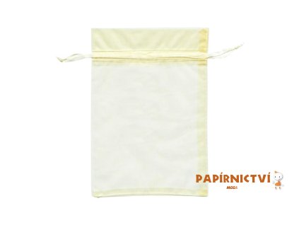 Sáček organza 12 x 17cm krémový 5800793