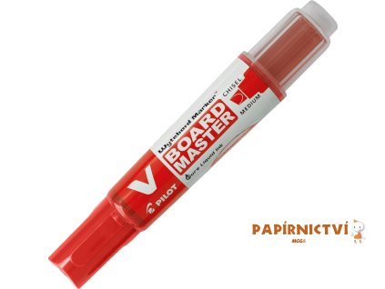 Popisovač Pilot na bílé tabule V-Board Master, zkosený, 2.4-5.2, (M),červená