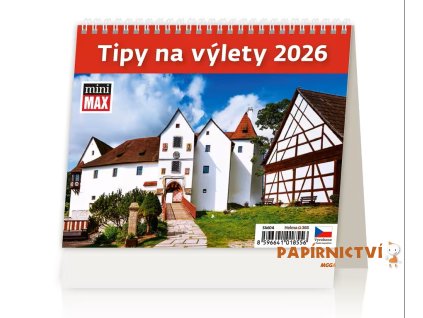 Stolní kalendář MiniMax Tipy na výlety 2026 171x139(25)mm SM04-26