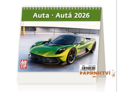 Stolní kalendář MiniMax Auta/Autá 2026 171x139(25)mm SM11-26
