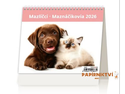 Stolní kalendář MiniMax Mazlíčci/Maznáčikovia 2026 171x139(25)mm SM15-26