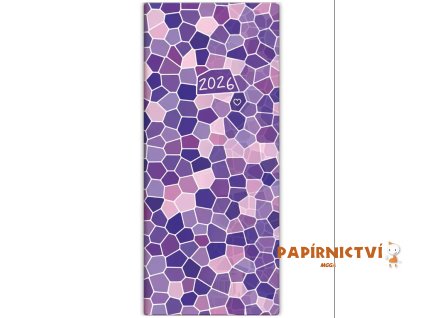Diář kapesní - Napoli měsíční - design 1 2026 77x178mm PN01-01-26