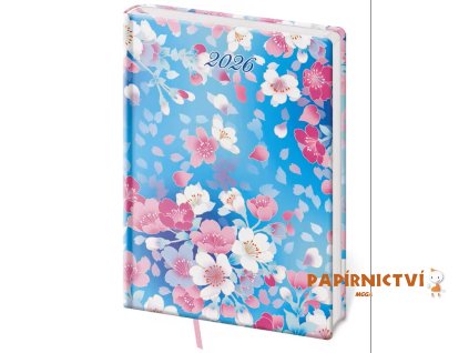 Diář denní A5 Vario Lyra - Blossom 2026 145x205mm DV422-34-26