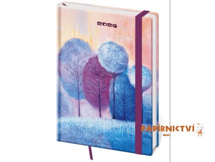 Diář týdenní A5 Vario - Eden s gumičkou 2026 145x205mm DV423-20-26