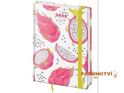 Diář týdenní A5 Vario - Pitaya s gumičkou 2026 145x205mm DV423-21-26