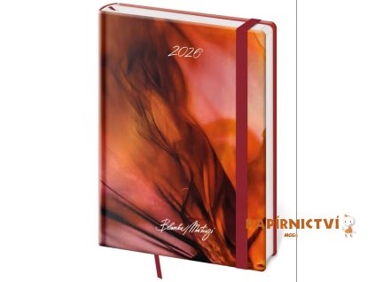 Diář týdenní A5 Vario - Matragi Red s gumičkou 2026 145x205mm DV423-32-26