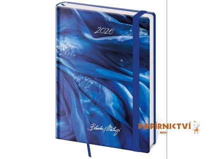 Diář týdenní A5 Vario - Matragi Blue s gumičkou 2026 145x205mm DV423-33-26