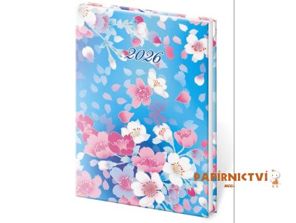Diář týdenní kapesní A7 Vario Lyra - Blossom 2026 71x105mm DV427-34-26
