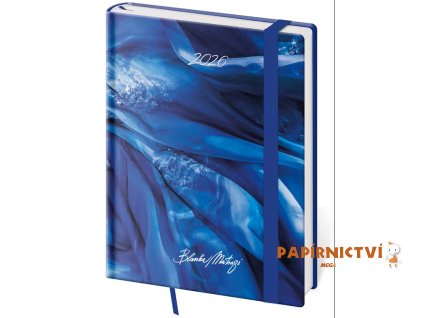 Diary weekly B6 Vario - Matragi Blue s gumičkou 2026 120x165mm DV433-33-26