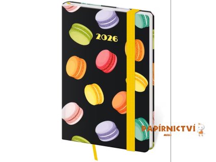 Diář týdenní kapesní Vario - Macarons s gumičkou 2026 90x140mm DV436-24-26