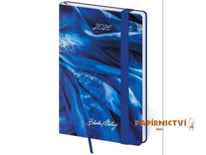 Diář týdenní kapesní Vario - Matragi Blue s gumičkou 2026 90x140mm DV436-33-26