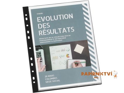 Závěsná prospektová kniha 20 kapes, černá