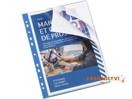 Závěsná prospektová kniha 20 kapes, modrá