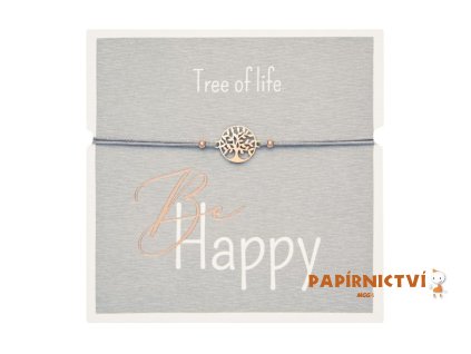 Gifty - Be Happy náramek - rg. plated Tree of Life 1042777