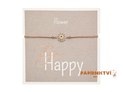 Gifty - Be Happy náramek - rg. plated Flower 1042778