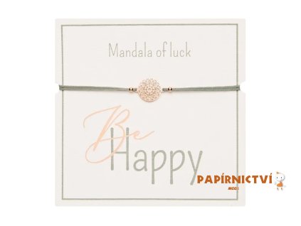 Gifty - Be Happy náramek - rg. plated Mandala of Luck 1042780