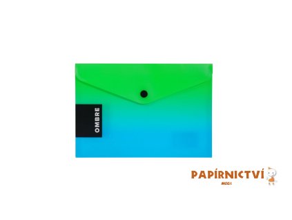 Psaníčko s drukem A5 OMBRE zelená 8-95625