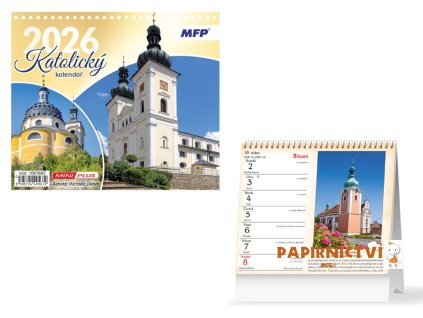Kalendář 2026 stolní mini Katolický 1061662