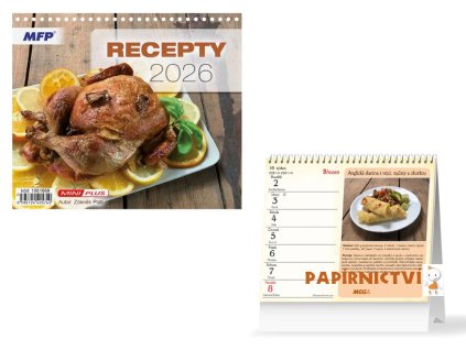Kalendář 2026 stolní mini Recepty 1061669