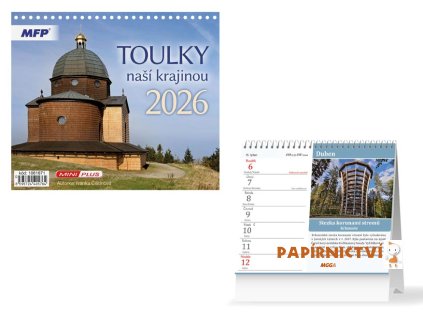 Kalendář 2026 stolní mini Toulky naší krajinou 1061671