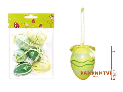 Vajíčka plast 6cm/6ks mix S150087/G 2221125